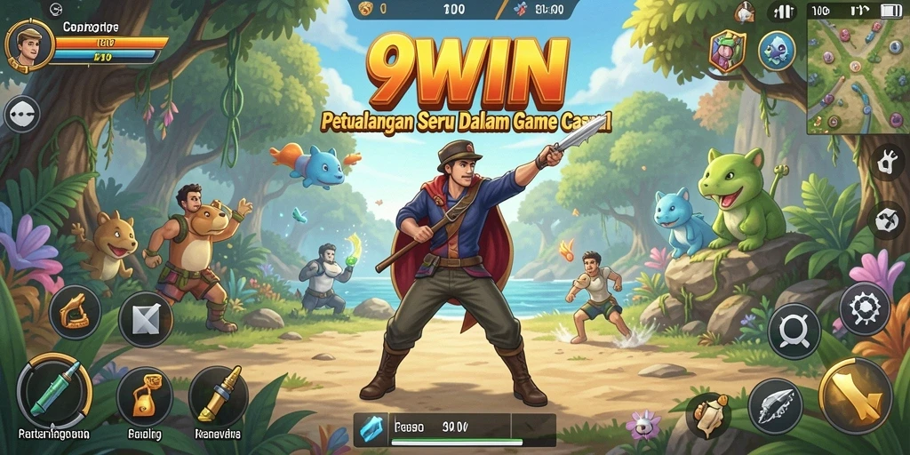 Tampilan gameplay 9WIN yang ceria dan mengasyikkan