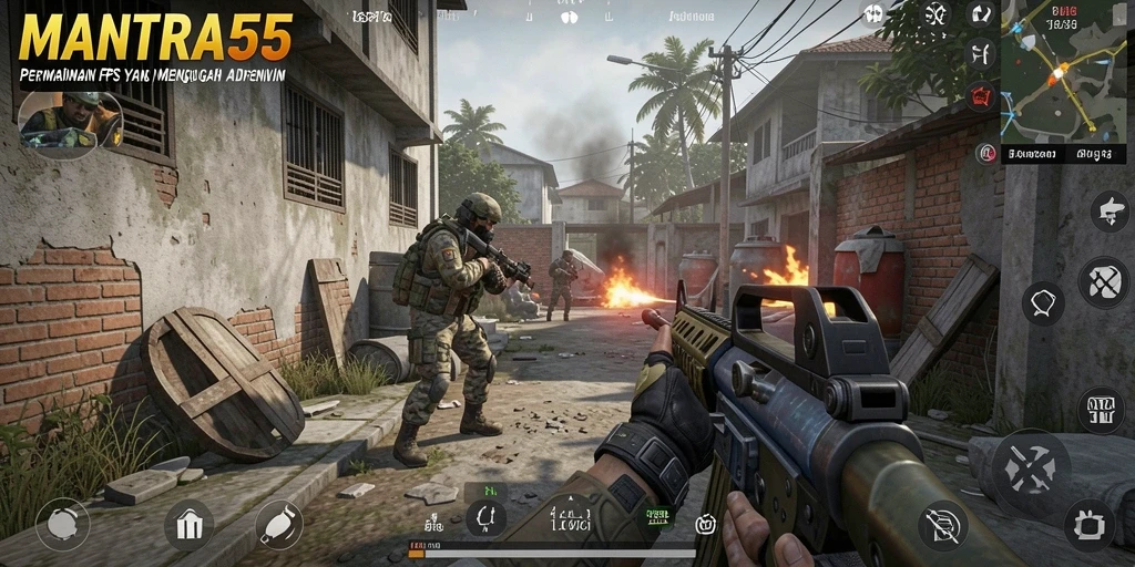 Gambaran memukau tentang aksi gameplay FPS di MANTRA55.