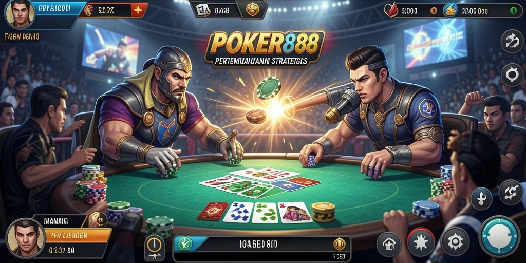 Tampilan gameplay seru dari POKER88 dalam pertempuran Tower Defense.